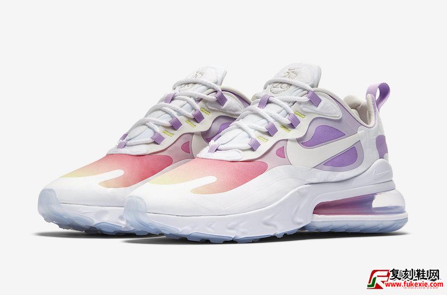 Nike Air Max 270 React Pastel Yellow Pink Purple CU2995-911发布日期信息