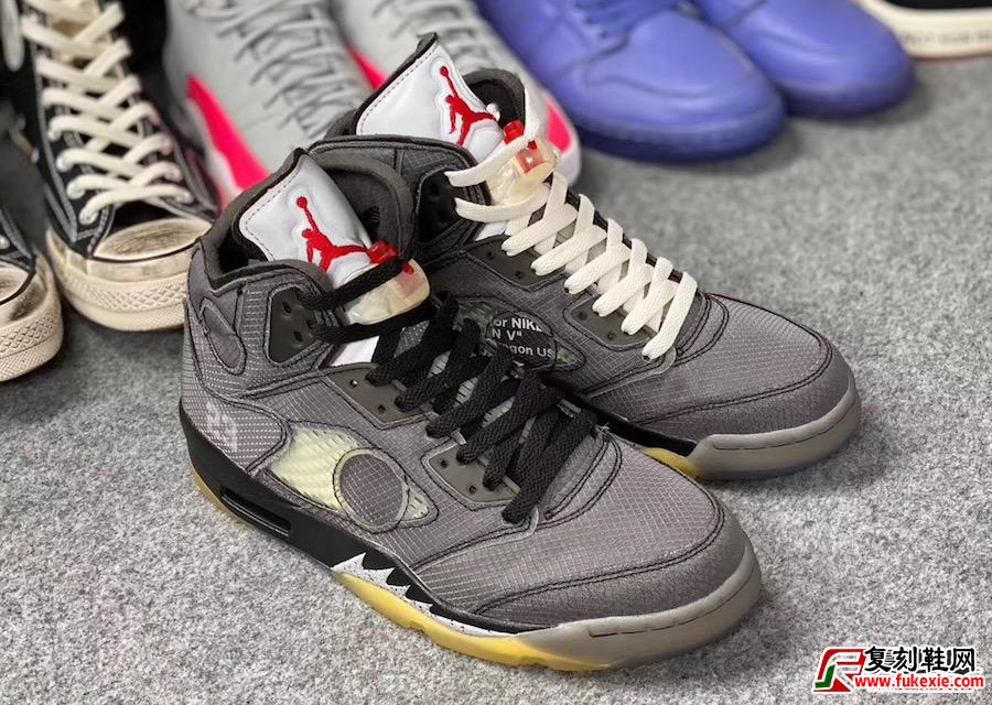 灰白色Air Jordan 5黑色CT8480-001