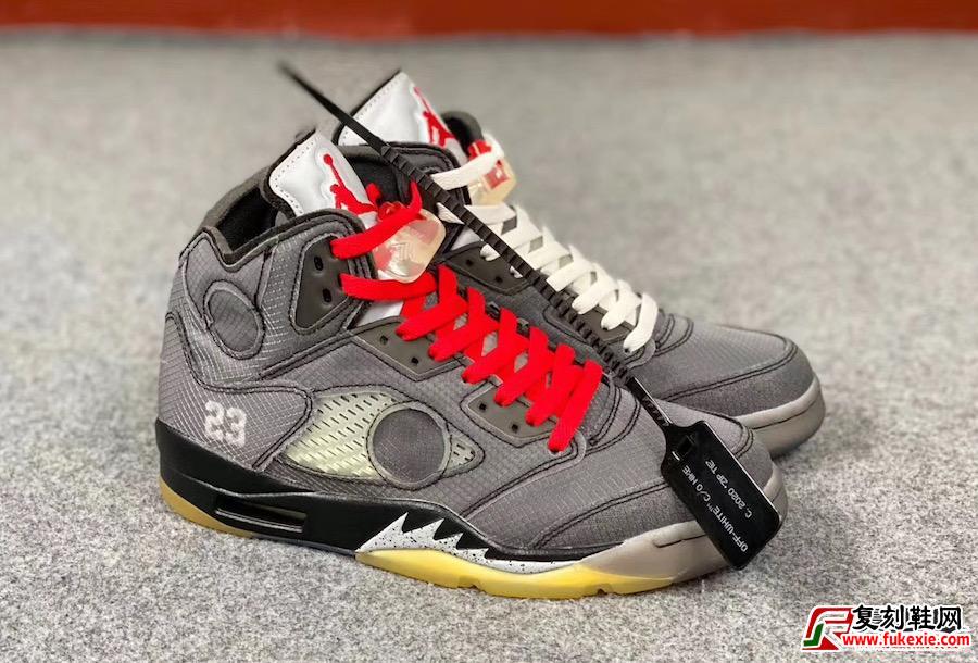 灰白色Air Jordan 5黑色CT8480-001