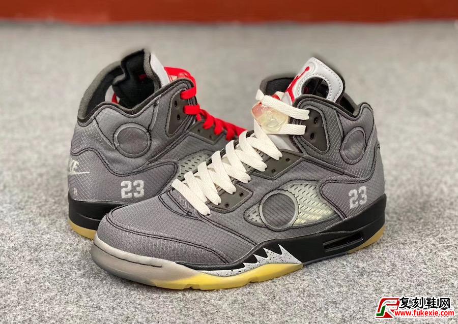 灰白色Air Jordan 5黑色CT8480-001