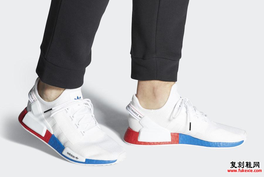 adidas NMD R1 V2 White Red Blue FX4148发售日期