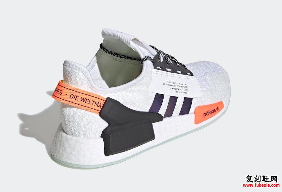 adidas NMD R1 V2 White Solar Red Black FX9451发售日期