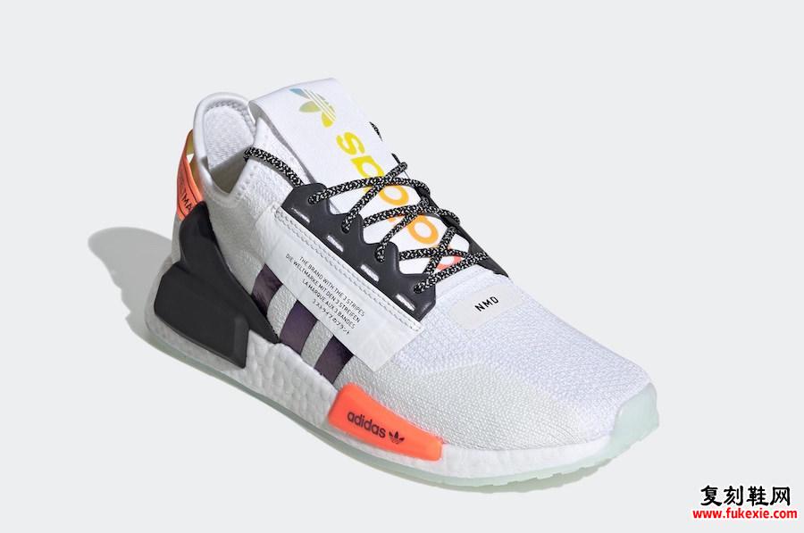 adidas NMD R1 V2 White Solar Red Black FX9451发售日期