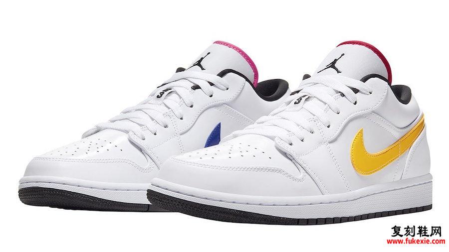 Air Jordan 1 Low White Multi-Color CW7009-100发售日期