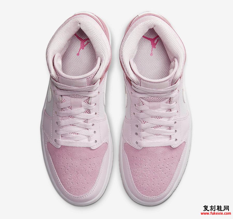 Air Jordan 1 Mid即将在'Digital Pink'发售 货号：CW5379-600