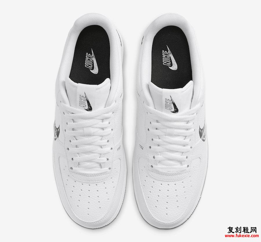 Nike Air Force 1 Low Sketch White Black CW7581-101发售日期