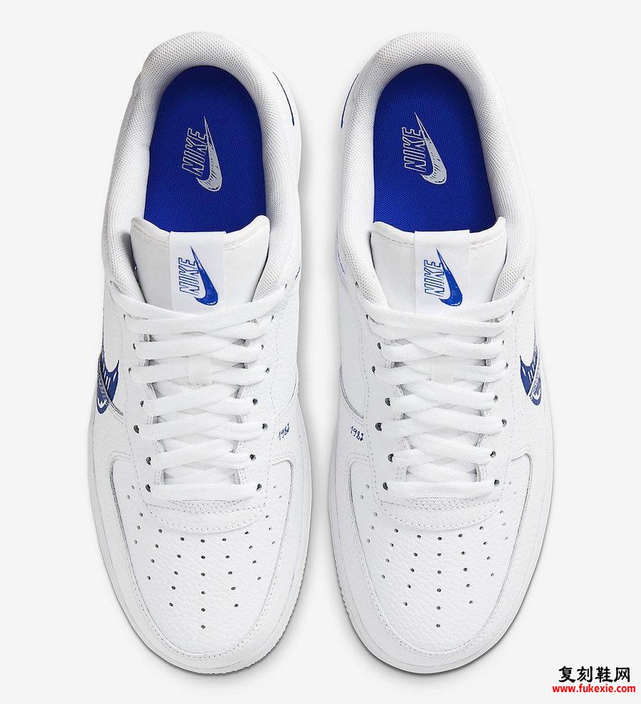 Nike Air Force 1 Low Sketch White Royal Blue CW7581-100发售日期