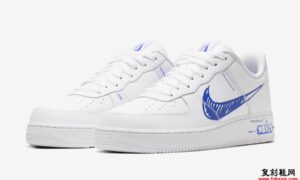 Nike Air Force 1 Low Sketch White Royal Blue CW7581-100发售日期