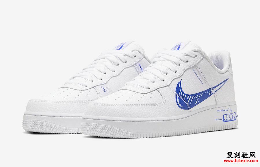 Nike Air Force 1 Low'Sketch'即将上市 货号：CW7581-100