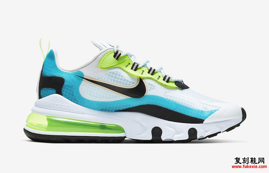 Nike Air Max 270 React Oracle Aqua CJ0579-001发售日期