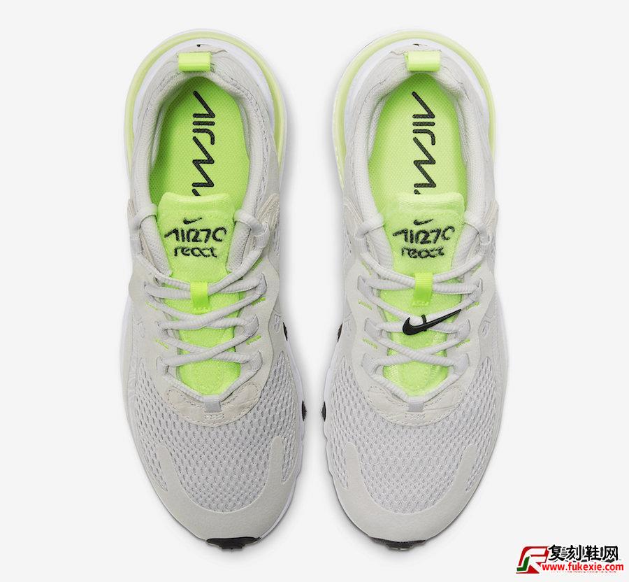 Nike Air Max 270 React Vast灰色幽灵绿CU3447-001发售日期