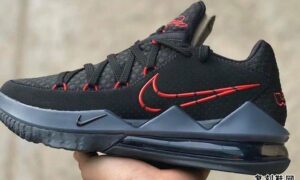 Nike LeBron 17 Low Black University Red CD5007-001发售日期