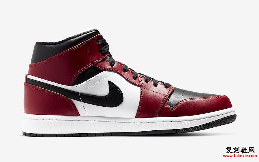 Air Jordan 1 Mid Chicago Black Toe 554724-069发售日期价格