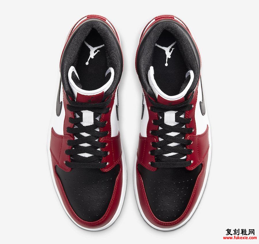 Air Jordan 1 Mid Chicago Black Toe 554724-069发售日期价格