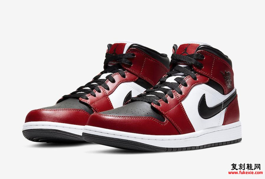 Air Jordan 1 Mid Chicago Black Toe 554724-069发售日期价格