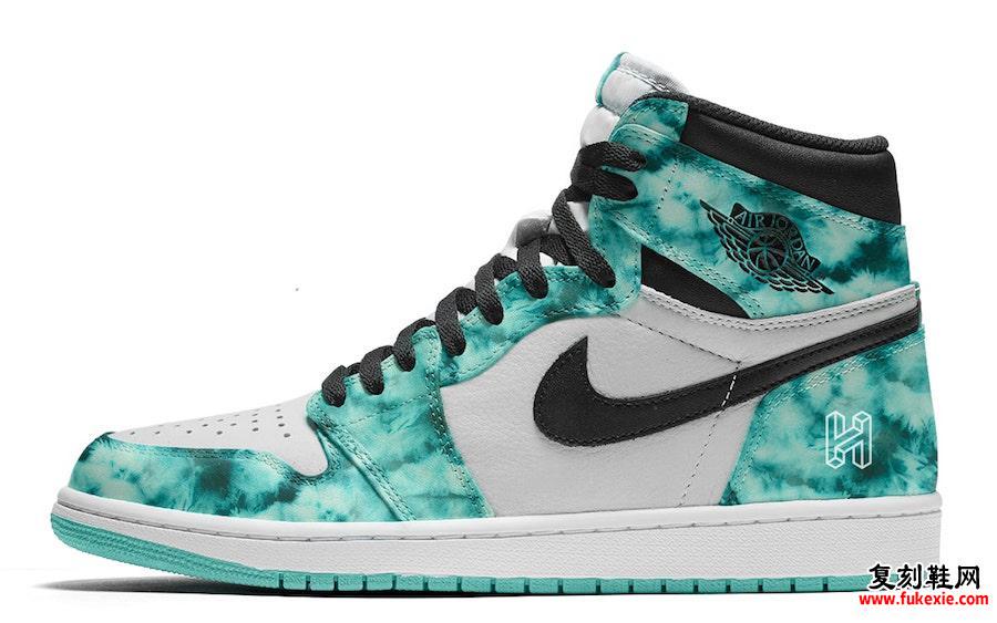 Air Jordan 1 Tie-Dye White Black Aurora Green CD0461-100发售日期