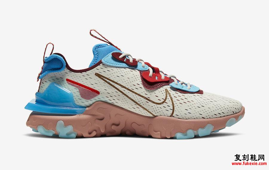 Nike React Vision Light Bone Terra Blush Photo Blue CD4373-001发售日期