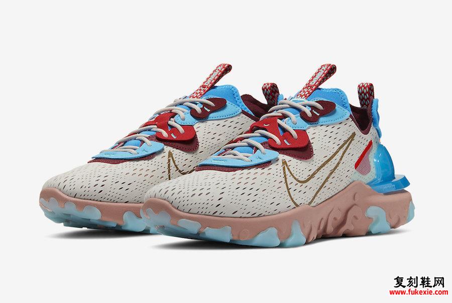 Nike React Vision Light Bone Terra Blush Photo Blue CD4373-001发售日期