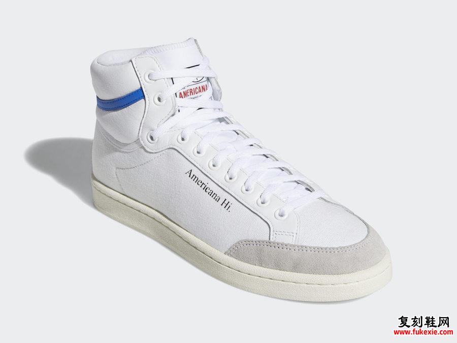 adidas Americana Hi EG5522白色蓝色发售日期