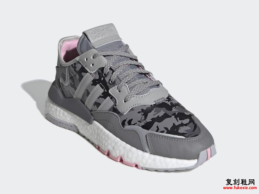 adidas Nite Jogger迷彩灰色粉色EH1291发售日期