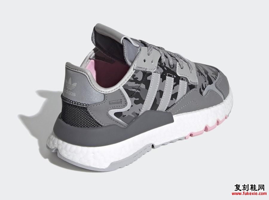 adidas Nite Jogger迷彩灰色粉色EH1291发售日期