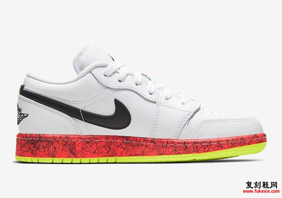 Air Jordan 1 Low GS Scribble中底CV9548-100发售日期