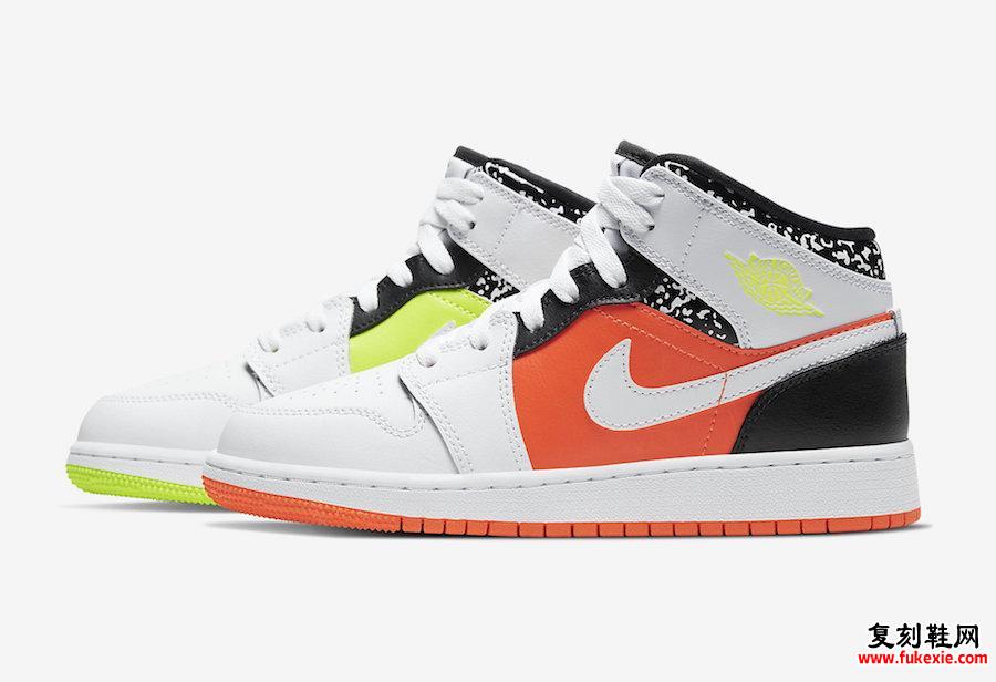 Air Jordan 1 Mid GS Orange Volt 554725-870发售日期