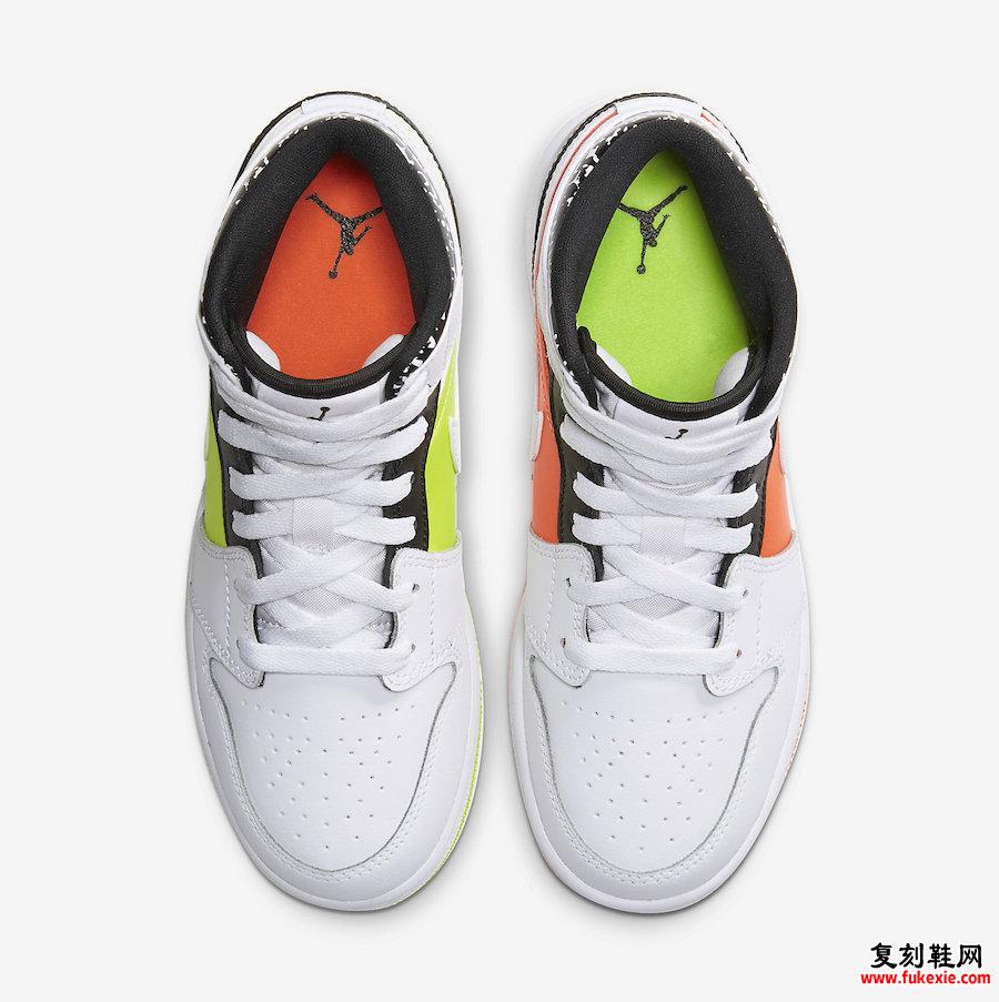 Air Jordan 1 Mid GS Orange Volt 554725-870发售日期