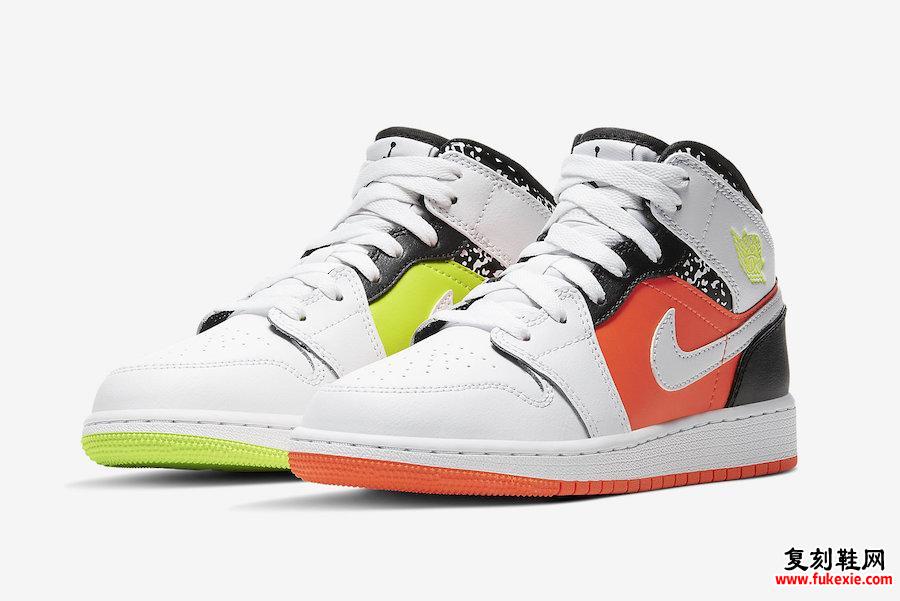 Air Jordan 1 Mid GS Orange Volt 554725-870发售日期