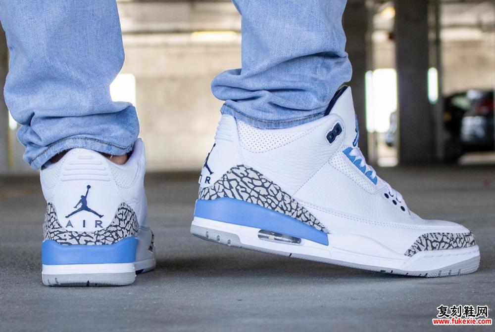 Air Jordan 3 UNC CT8532-104 On Feet