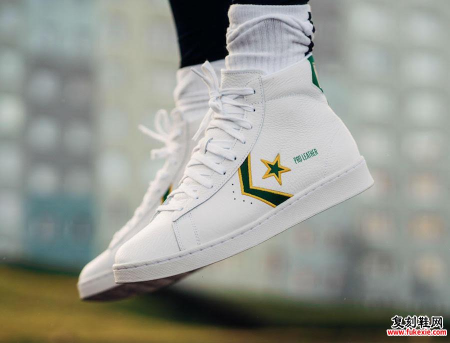 Co<em></em>nverse Pro Leather Mid ‘Celtics’ 实拍上脚图，不容错过