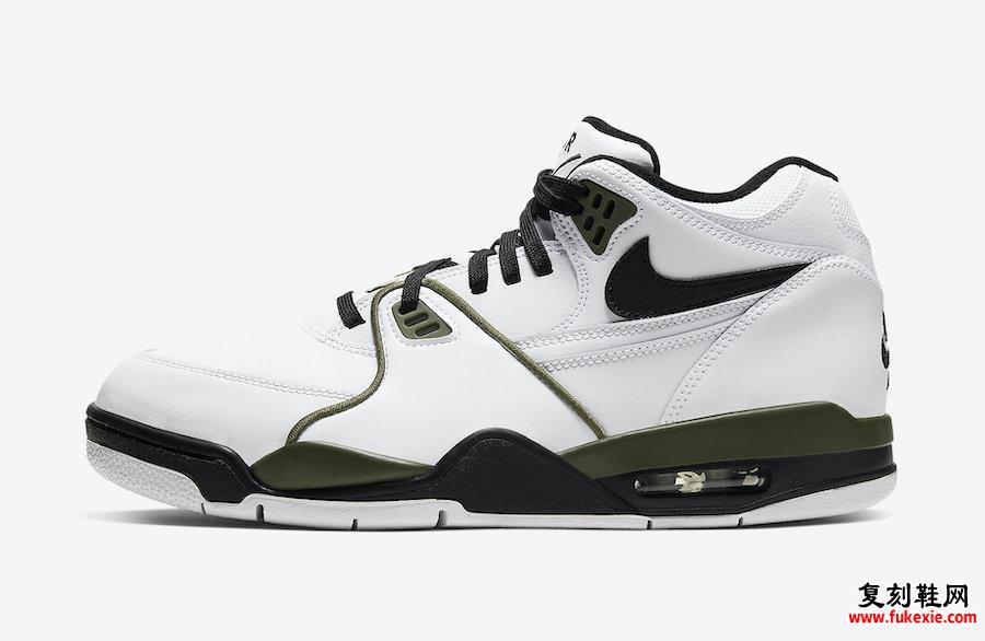 Nike Air Flight 89 White Medium Olive Green Black CJ5390-101发售日期信息