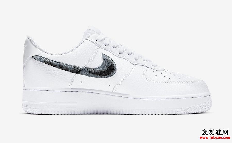 Nike Air Force 1 Low Blue Snakeskin Pony Hair CW7567-100发售日期