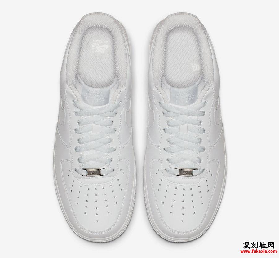 Nike Air Force 1 Low Triple White 315115-112发售日期信息