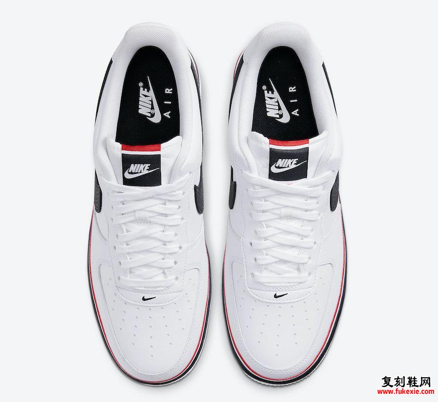 Nike Air Force 1 Low White Blue Red Ribbon CJ1377-100发售日期