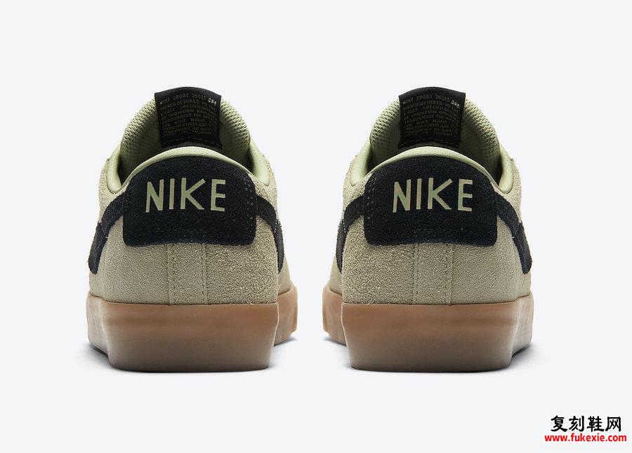 Nike SB Blazer Low Olive Aura 704939-303发售日期