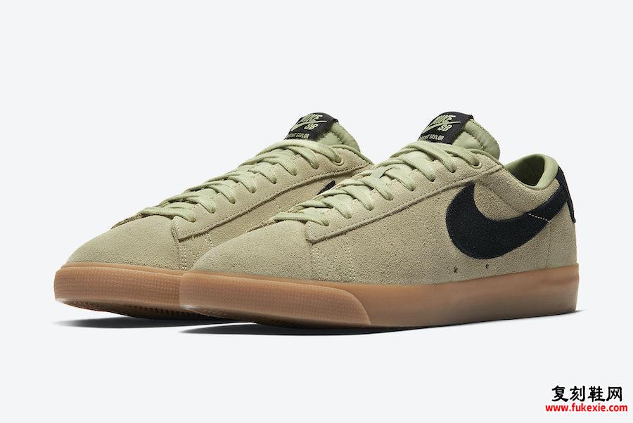 Nike SB Blazer Low Olive Aura 704939-303发售日期