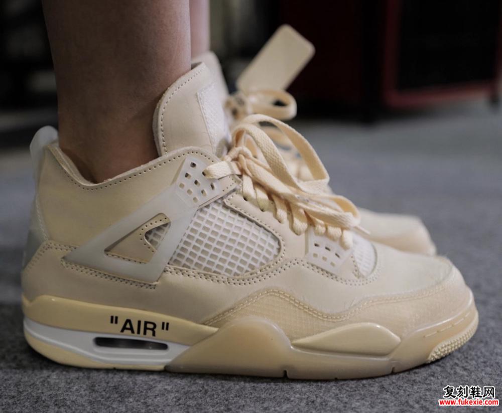 Off-White x Air Jordan 4'Sail'官方新图片