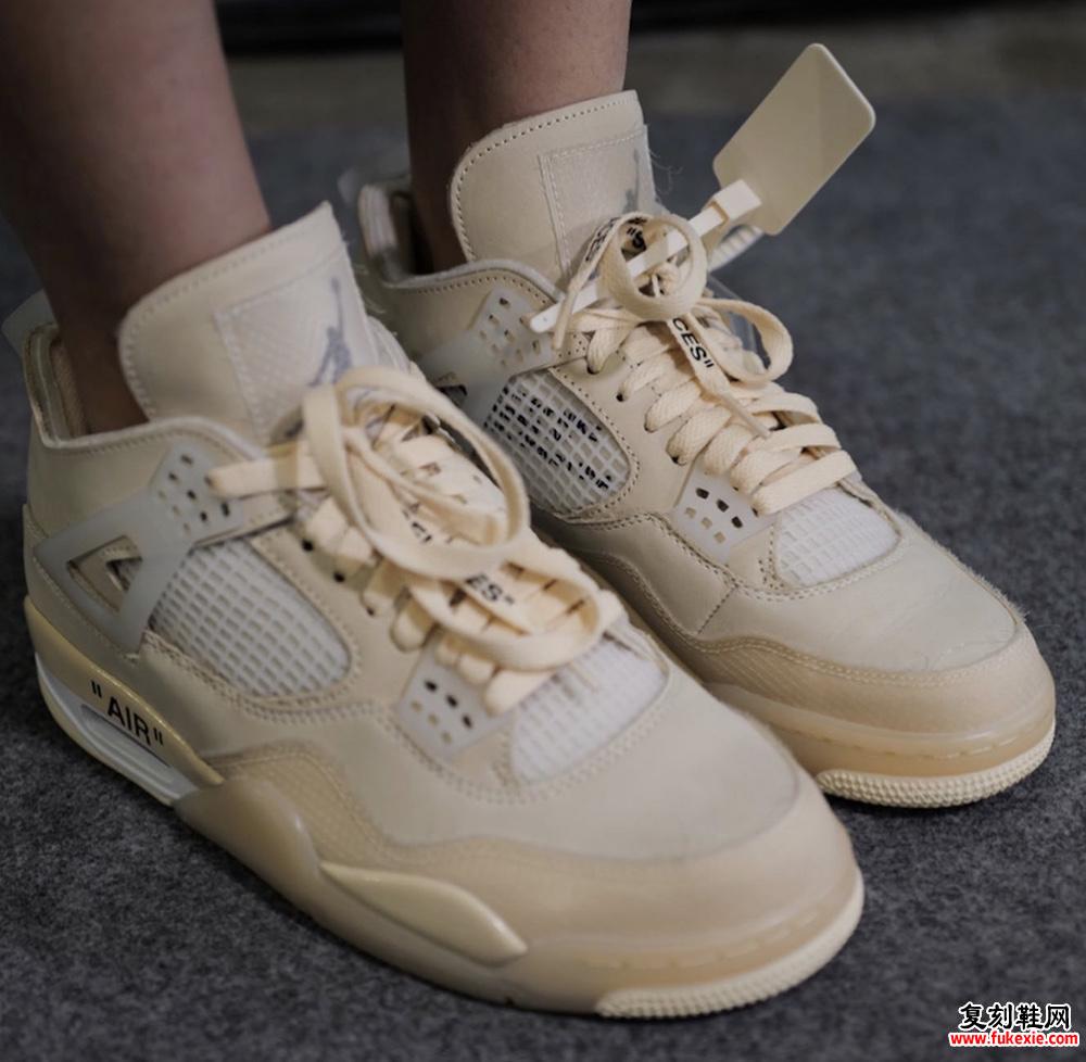 Off-White x Air Jordan 4'Sail'官方新图片