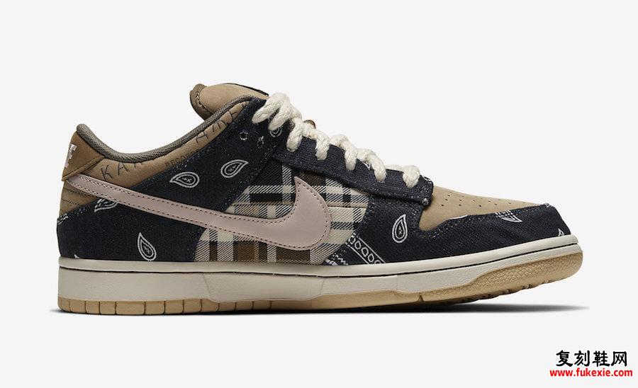 Travis Scott Nike SB Dunk Low CT5053-001发售价格