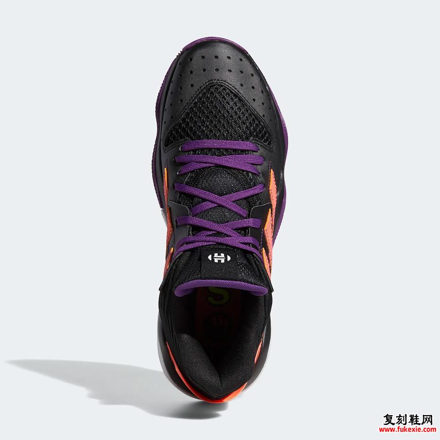 adidas Harden Stepback Black Purple Coral EF9889发售日期