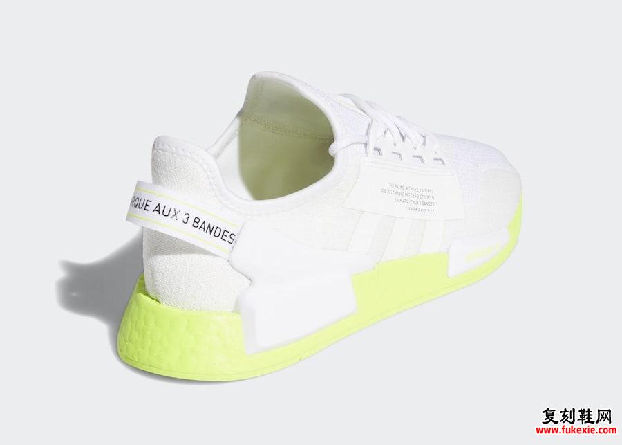 adidas NMD R1 V2 White Volt Boost FX3903发售日期