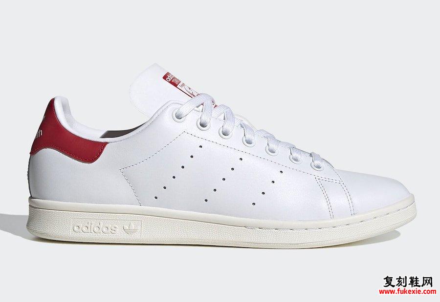 adidas Stan Smith Smile White Scarlett Red FV4146发售日期