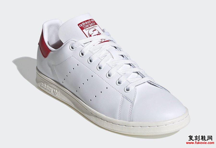 adidas Stan Smith Smile White Scarlett Red FV4146发售日期