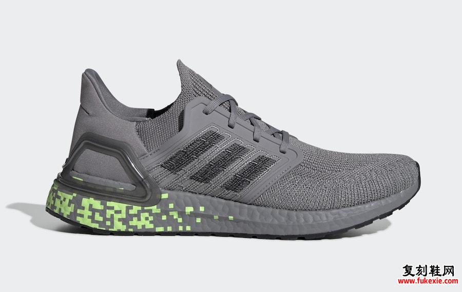 adidas Ultra Boost 2020 Grey Signal Green EG0705发售日期