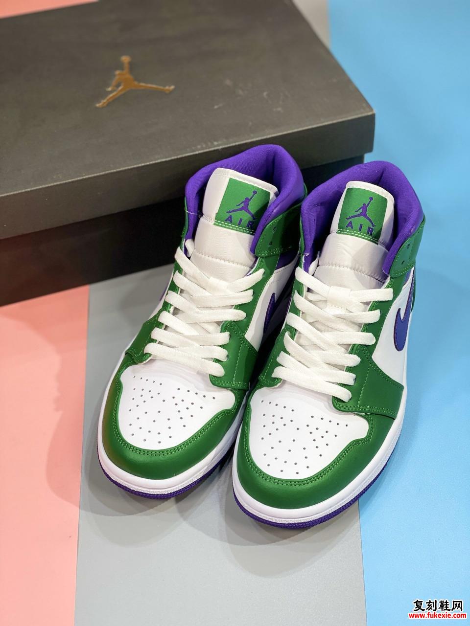 乔丹Air Jordan 1 Mid “Incredible Hulk” 绿巨人 货号：554724-300 