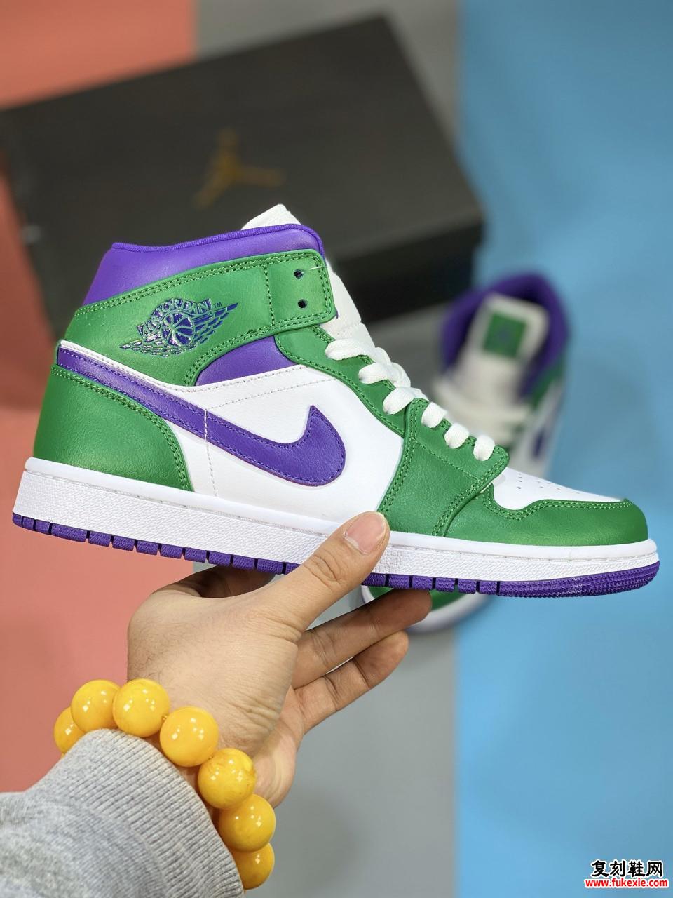 乔丹Air Jordan 1 Mid “Incredible Hulk” 绿巨人 货号：554724-300 