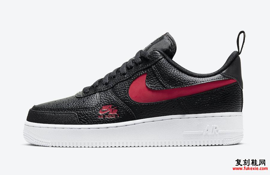 Nike Air Force 1 Low LV8 Utility Black University Red CW7579-001发售日期