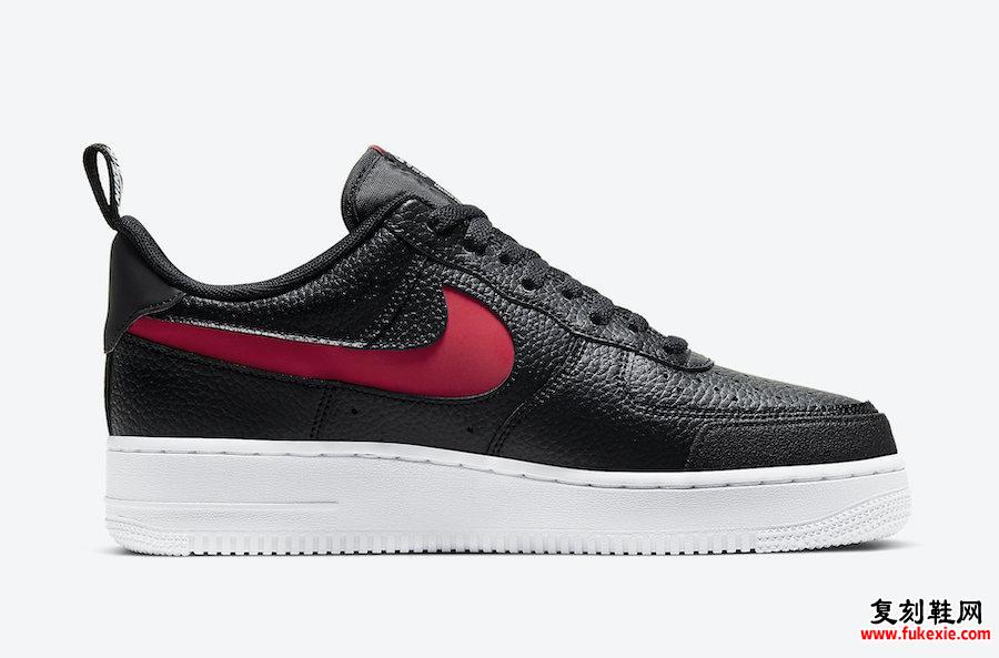 Nike Air Force 1 Low LV8 Utility Black University Red CW7579-001发售日期