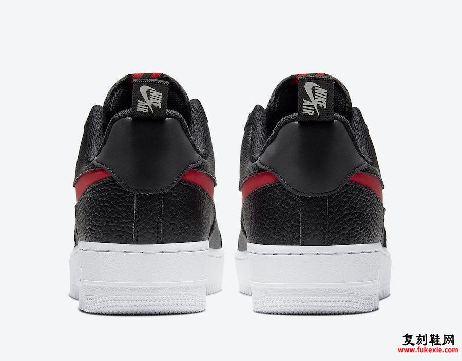 Nike Air Force 1 Low LV8 Utility Black University Red CW7579-001发售日期